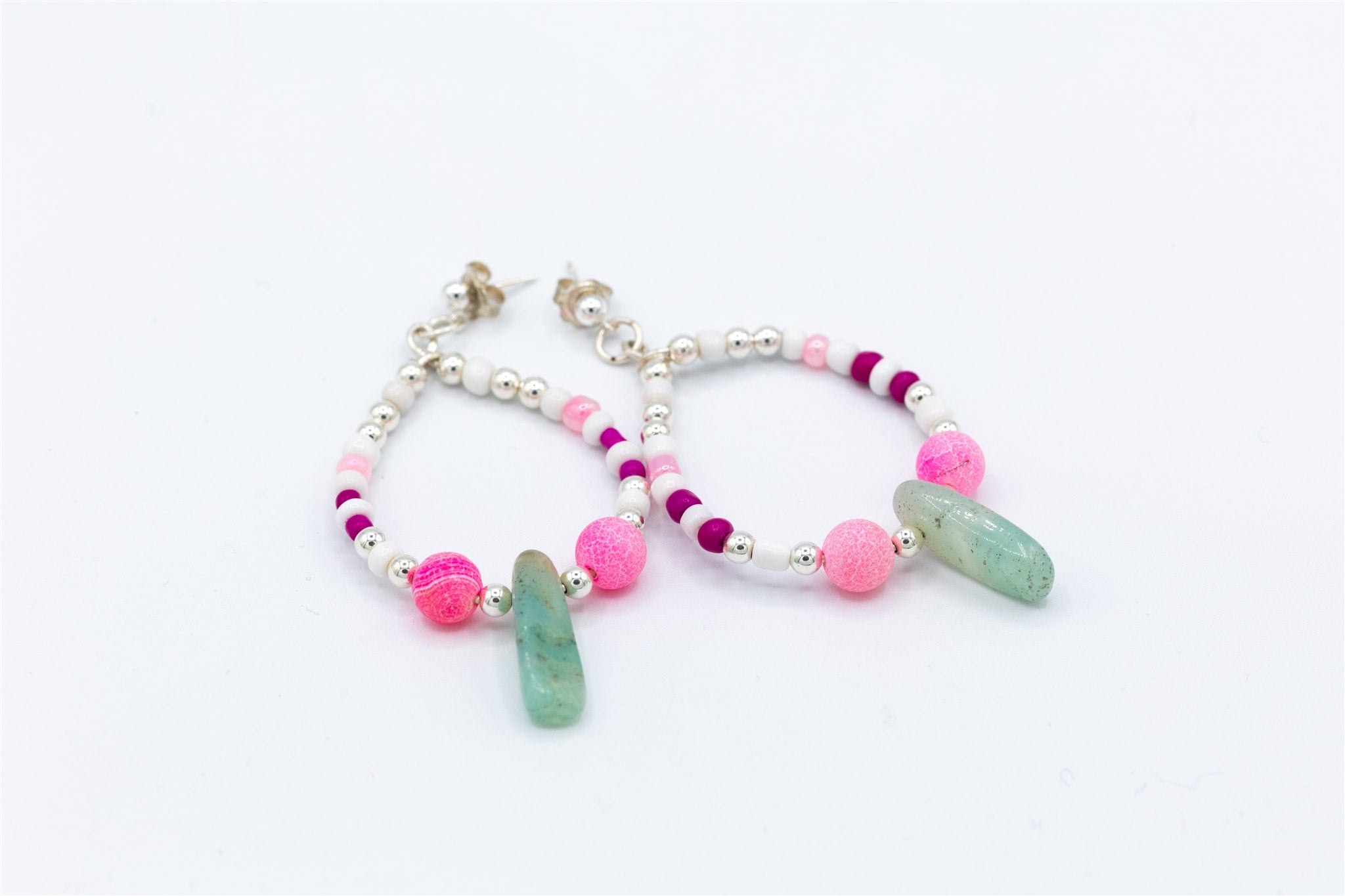 Colourful beaded earrings