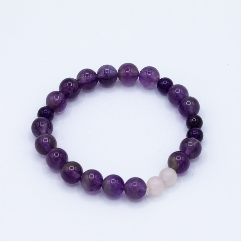 Amethyst & Rose Quartz Bracelet