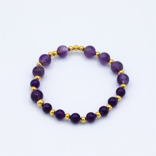 Amethyst & Gold Plated Bracelet