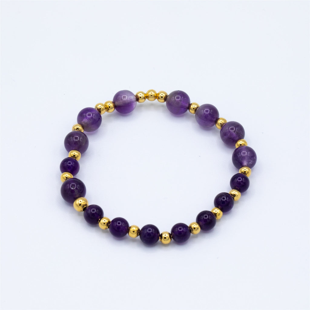 Amethyst & Gold Plated Bracelet